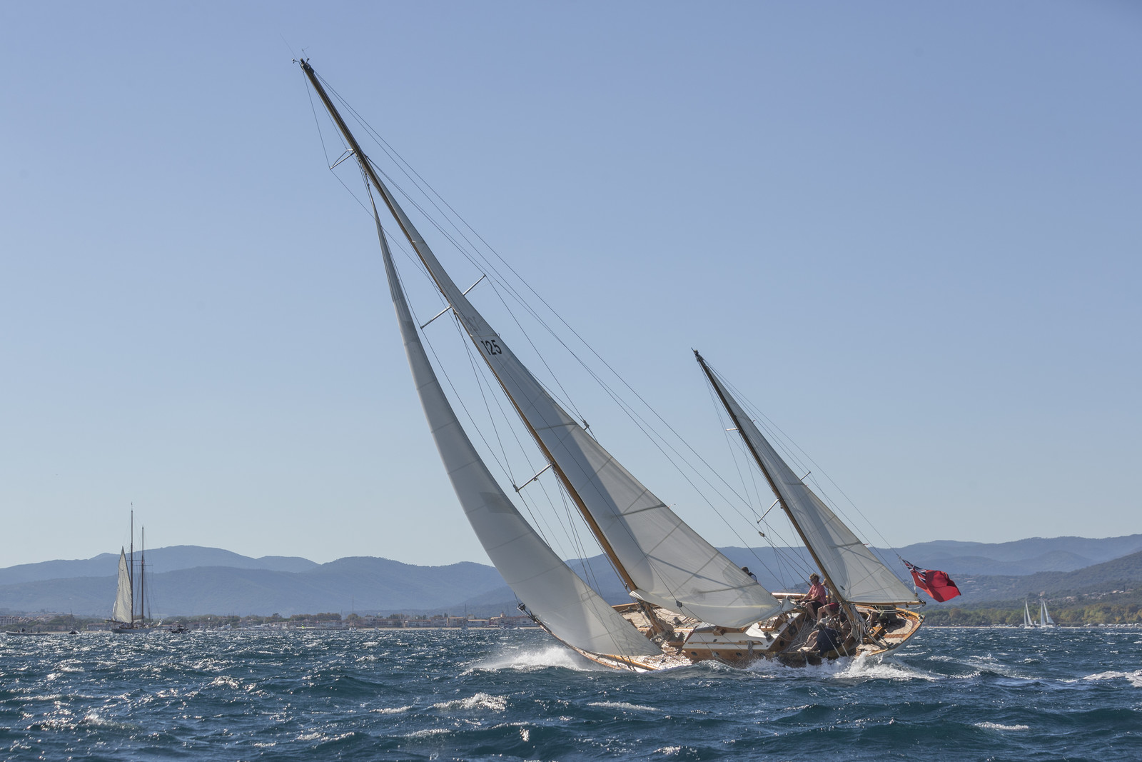 26 09 2022, Saint-Tropez (FRA,83), Voiles de Saint-Tropez 2022, Premier jour de course pour les IRC - ENtraînements pour les classiques 26 09 2022, Saint-Tropez (FRA,83), Voiles de Saint-Tropez 2022, Premier jour de course pour les IRC - ENtraînements pour les classiques