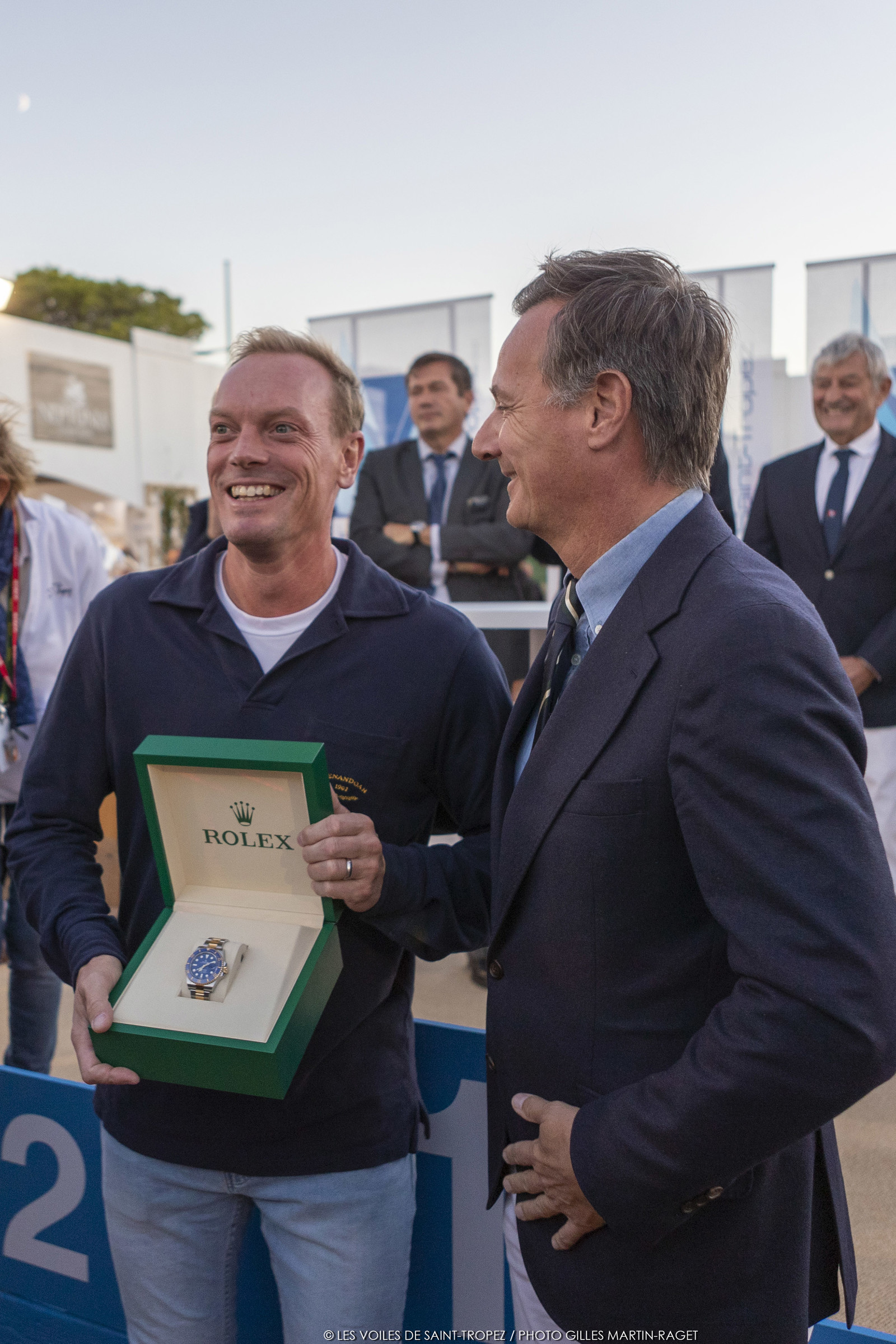 01 10 2022, Saint-Tropez (FRA,83), Voiles de Saint-Tropez 2022, Remise des prix, Shenandoah reçoit le Trophée Rolex