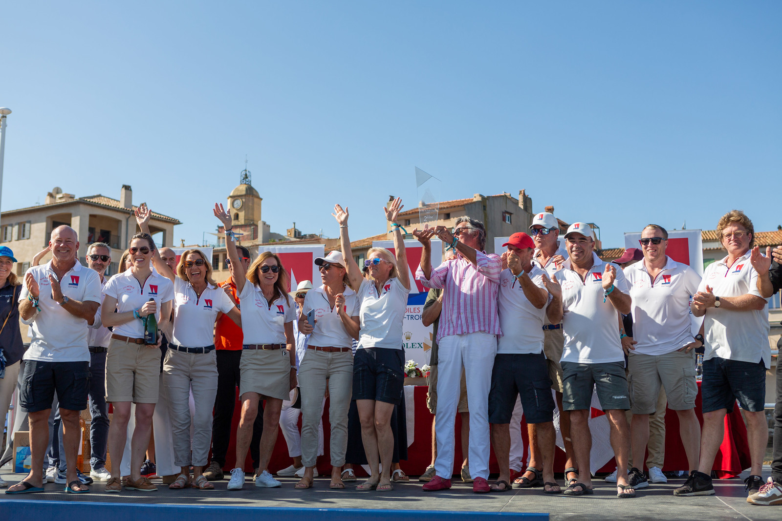 08 10 2023, Saint-Tropez (FRA,83), Les Voiles de Saint-Tropez 2023, Prizegiving classics and moderns 08 10 2023, Saint-Tropez (FRA,83), Les Voiles de Saint-Tropez 2023, Prizegiving classics and moderns