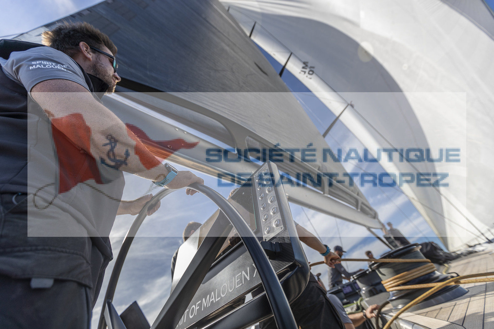 03 10 2022, Saint-Tropez (FRA,83), Voiles de Saint-Tropez 2022,  entraînement des maxis, A bord de Sipirit of Malouen X 03 10 2022, Saint-Tropez (FRA,83), Voiles de Saint-Tropez 2022,  entraînement des maxis, A bord de Sipirit of Malouen X