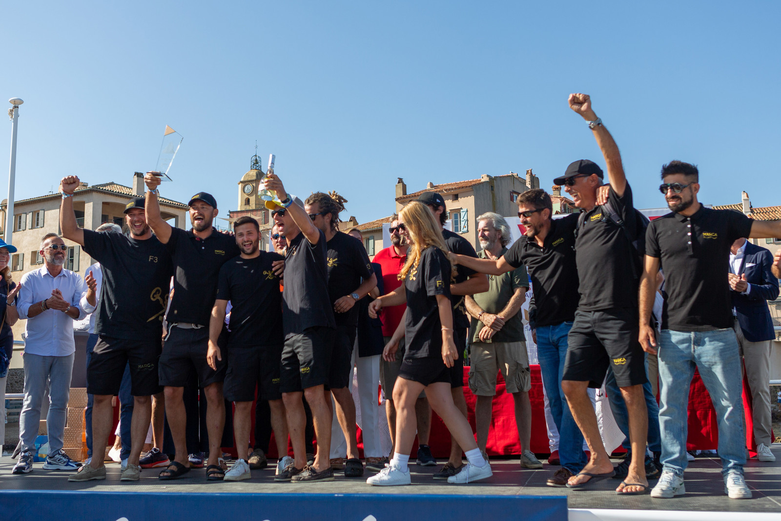 08 10 2023, Saint-Tropez (FRA,83), Les Voiles de Saint-Tropez 2023, Prizegiving classics and moderns 08 10 2023, Saint-Tropez (FRA,83), Les Voiles de Saint-Tropez 2023, Prizegiving classics and moderns