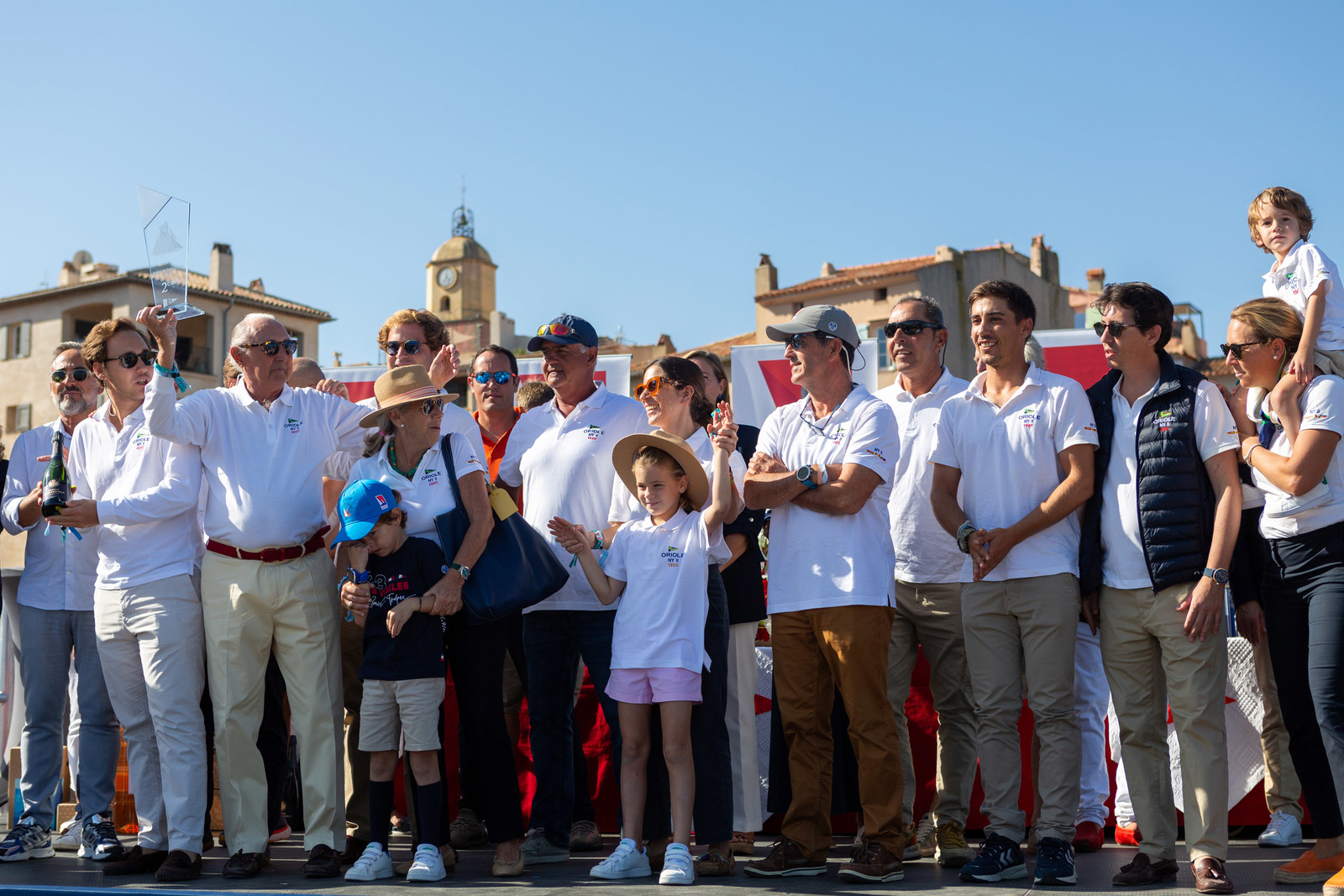 08 10 2023, Saint-Tropez (FRA,83), Les Voiles de Saint-Tropez 2023, Prizegiving classics and moderns 08 10 2023, Saint-Tropez (FRA,83), Les Voiles de Saint-Tropez 2023, Prizegiving classics and moderns