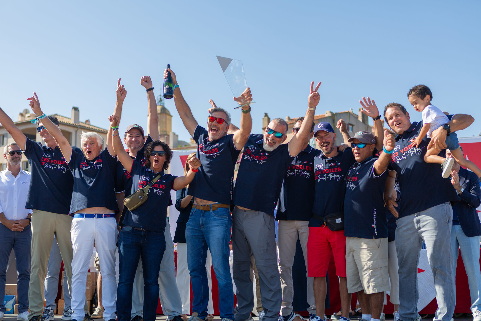 08 10 2023, Saint-Tropez (FRA,83), Les Voiles de Saint-Tropez 2023, Prizegiving classics and moderns 08 10 2023, Saint-Tropez (FRA,83), Les Voiles de Saint-Tropez 2023, Prizegiving classics and moderns