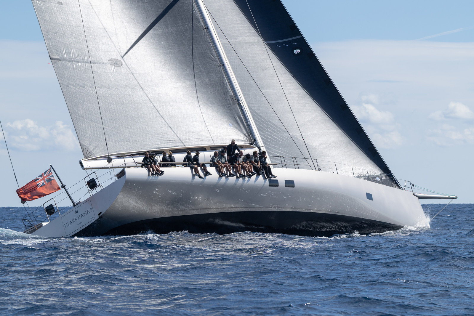 27 09 2025, Saint-Tropez (FRA), Voiles de Saint-Tropez 2025, Trainings, Tilakkhana II 27 09 2025, Saint-Tropez (FRA), Voiles de Saint-Tropez 2025, Trainings, Tilakkhana II