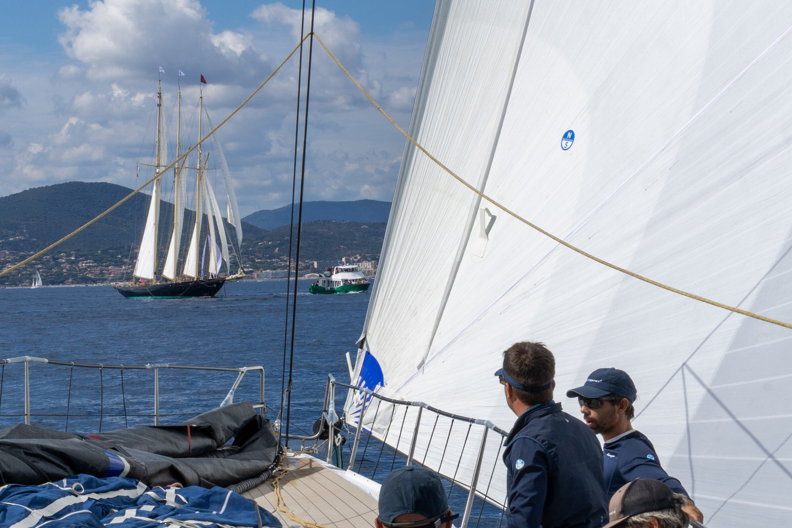 28 09 2025, Saint-Tropez (FRA), Les Voiles de Saint-Tropez 2025, Last training day and village opening 28 09 2025, Saint-Tropez (FRA), Les Voiles de Saint-Tropez 2025, Last training day and village opening