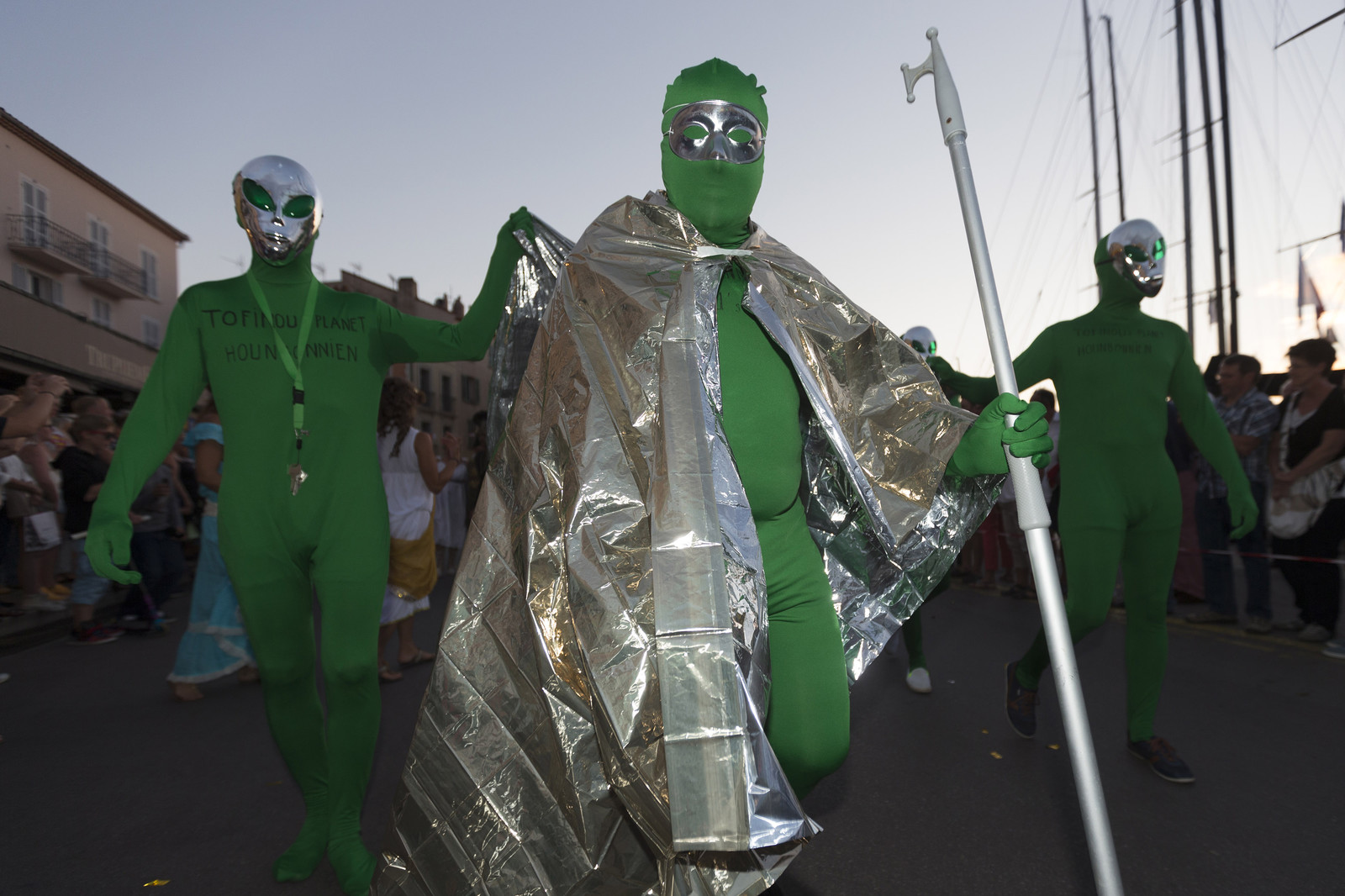 02 10 2014, Saint-Tropez (FRA,83), Voiles de Saint-Tropez 2014, Day 4, défilé des équipages   crew parade 02 10 2014, Saint-Tropez (FRA,83), Voiles de Saint-Tropez 2014, Day 4, défilé des équipages   crew parade