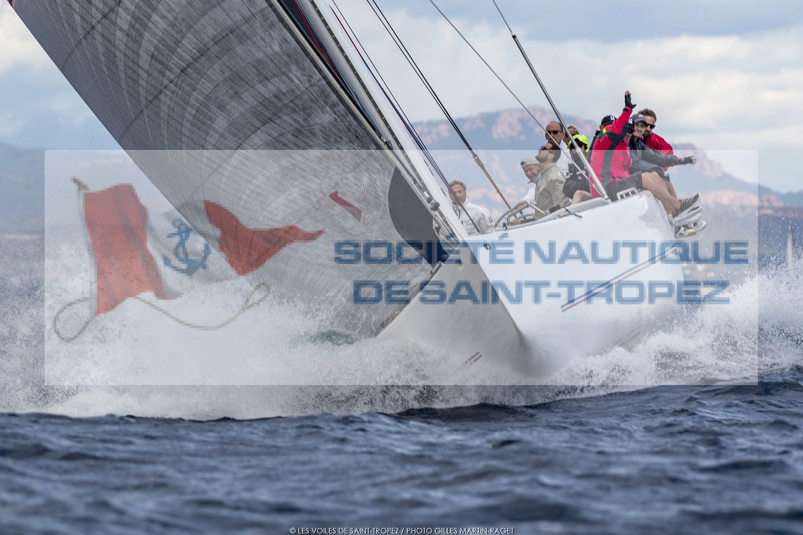 25 09 2022, Saint-Tropez (FRA, 83), Les Voiles de Saint-Tropez 2022, Arrivée des bateaux et de la Coupe d'Automne du Yacht Club de France, 12 m French Kiss, 25 09 2022, Saint-Tropez (FRA, 83), Les Voiles de Saint-Tropez 2022, Arrivée des bateaux et de la Coupe d'Automne du Yacht Club de France, 12 m French Kiss,