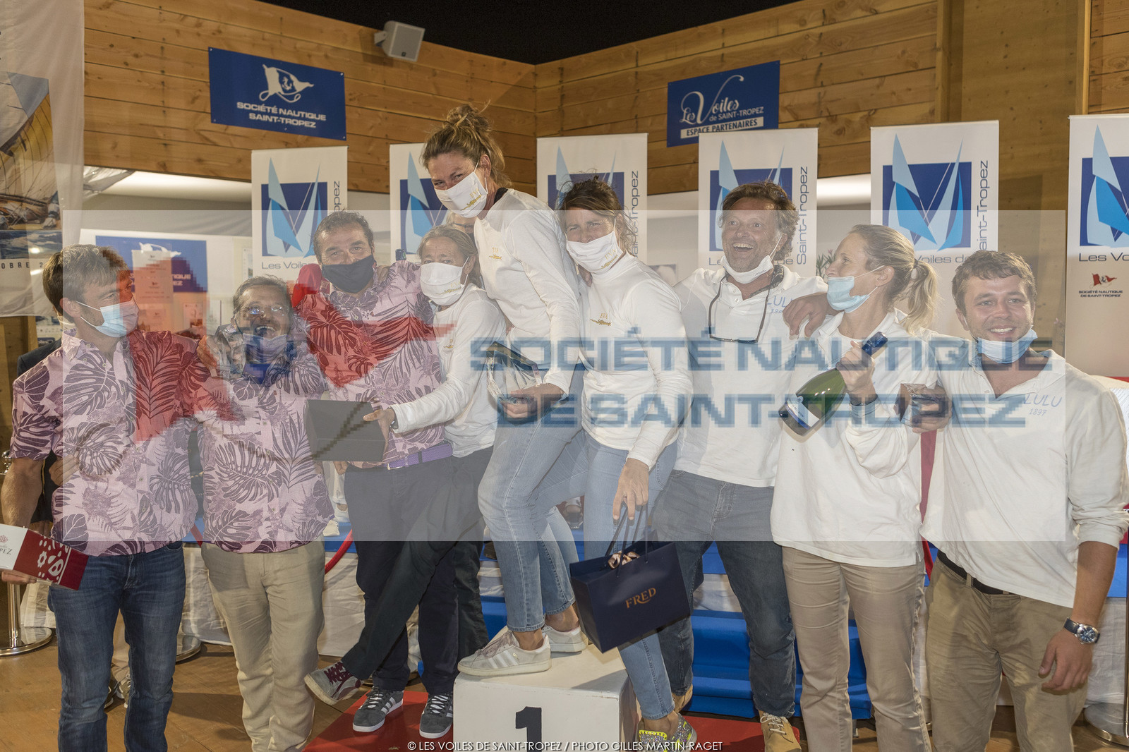03 10 2020, Saint-Tropez (FRA,83), Les Voiles de Saint-Tropez 2020, Day 6, prizegiving 03 10 2020, Saint-Tropez (FRA,83), Les Voiles de Saint-Tropez 2020, Day 6, prizegiving