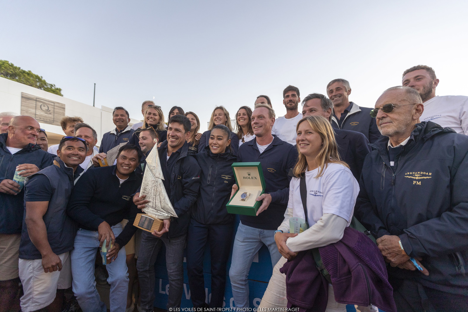 01 10 2022, Saint-Tropez (FRA,83), Voiles de Saint-Tropez 2022, Remise des prix, Shenandoah reçoit le Trophée Rolex